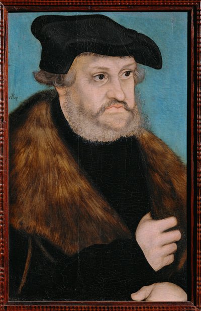 Eleitor Friedrich der Weise ... (pintura sobre madeira) de Lucas the Elder Cranach