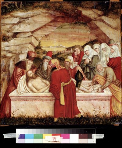 "The Entombment" Pintura sobre madeira por Lucas Cranach, o Ancião (1472-1553) Museu Pushkin do século XVI, Moscovo de Lucas the Elder Cranach