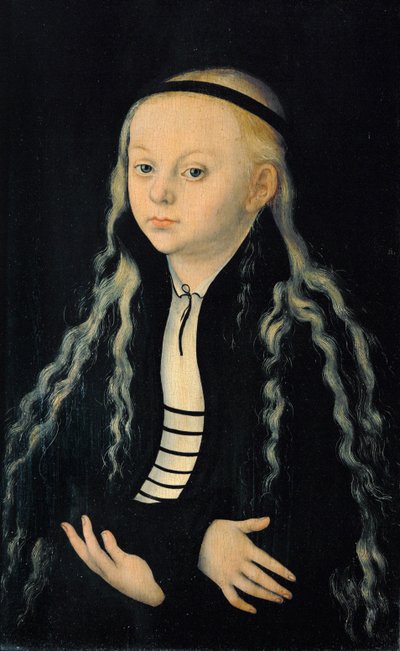 Magdalena Lutero, filha do reformador Martinho Lutero ... de Lucas the Elder Cranach