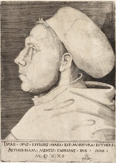 Martinho Lutero como frade agostiniano por Lucas Cranach, o Ancião 1521 de Lucas the Elder Cranach