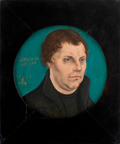 "Retrato de Martinho Lutero (1483-1546). Peinture de Lucas Cranach l