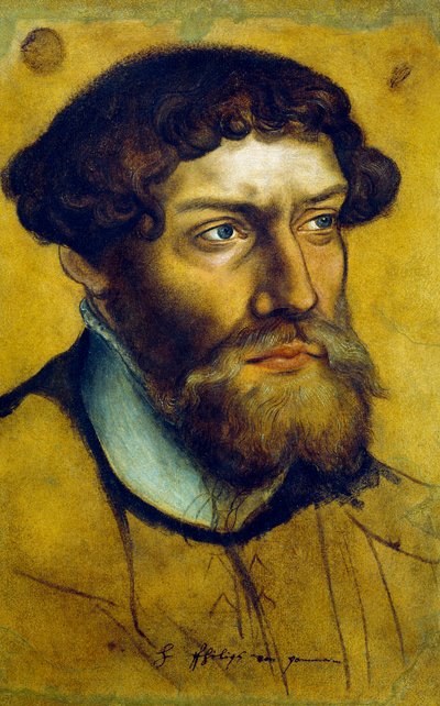 Retrato de Filipe I, Duque da Pomerânia por Lucas Cranach Elder (1472-1553), desenho de Lucas the Elder Cranach