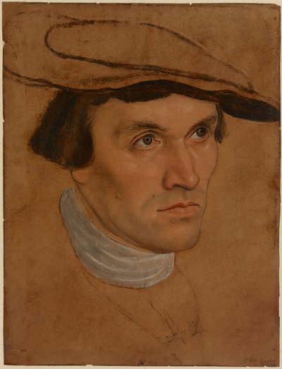 Retrato de um homem, c.1530 (óleo sobre papel) de Lucas the Elder Cranach