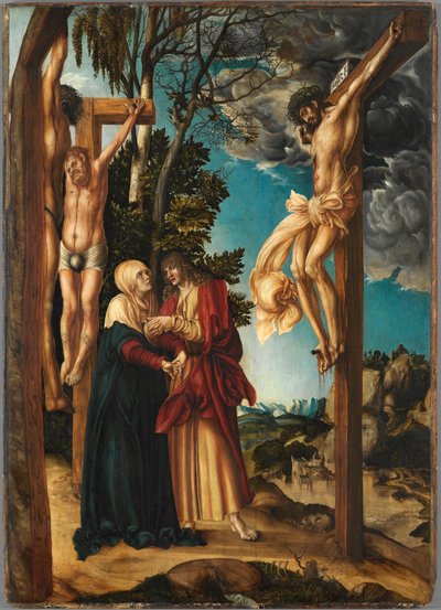 The Crucifixion, de Cranach, Lucas, o Ancião (1472-1553). Óleo sobre madeira de Lucas the Elder Cranach