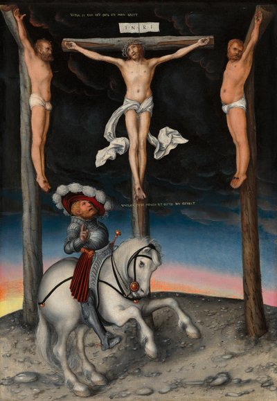 A Crucificação com o Centurião Convertido de Lucas the Elder Cranach