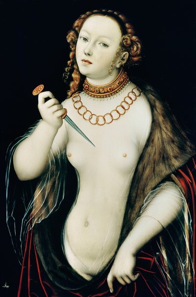 O Suicídio de Lucretia de Lucas the Elder Cranach
