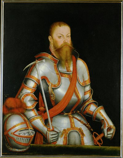 Eleitor Moritz da Saxónia ... (pintura sobre tela) de Lucas the Younger Cranach