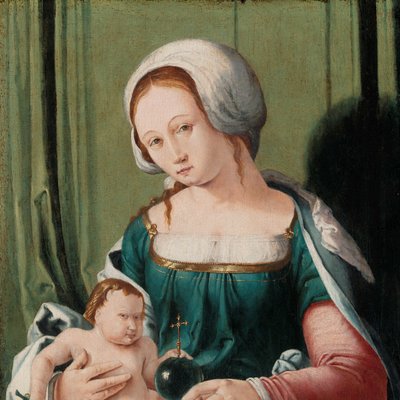 Virgem e o Menino Madonna e criança de Lucas van Leyden (attributed to)