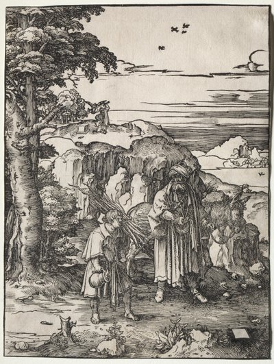 Abraão vai sacrificar Isaque de Lucas van Leyden