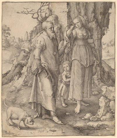 Abraão repudiando Agar de Lucas van Leyden