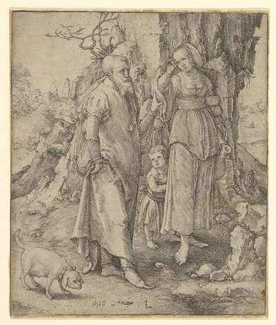 Abraham Sending Away Hagar, 1516. de Lucas van Leyden