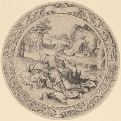 Cristo no Getsêmani (Agonia no Jardim) de Lucas van Leyden