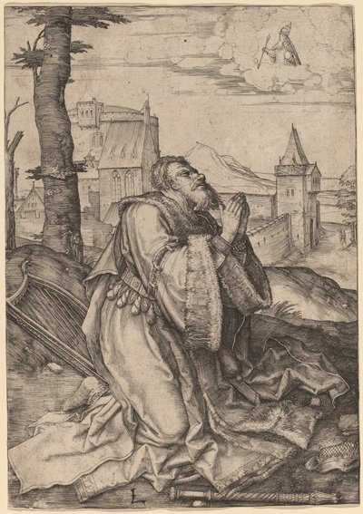 Davi orando de Lucas van Leyden