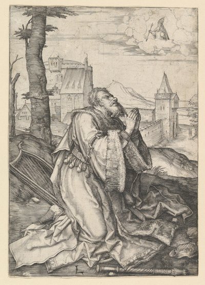 David Praying, ca. 1507 de Lucas van Leyden