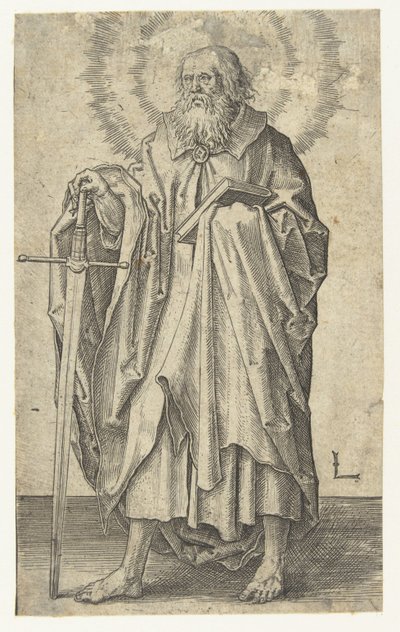 O Apóstolo Paulo Cristo e os Apóstolos (título da série) de Lucas van Leyden
