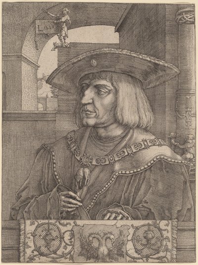 Imperador Maximiliano I de Lucas van Leyden