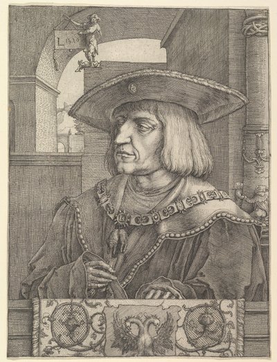 Imperador Maximiliano I, 1520. de Lucas van Leyden