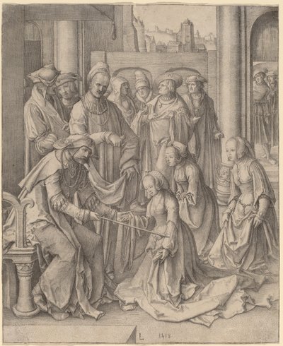 Ester diante de Assuero de Lucas van Leyden