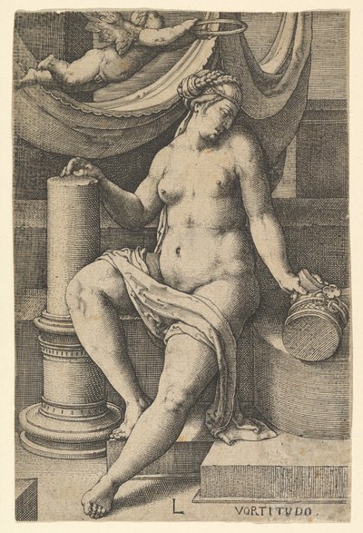 Fortitude, da série As Sete Virtudes, 1530. de Lucas van Leyden