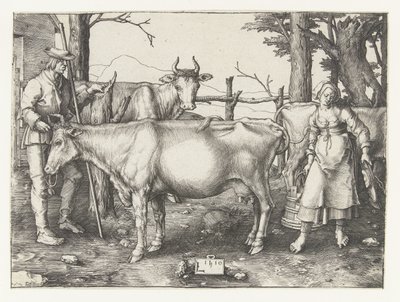A Milkmaid de Lucas van Leyden