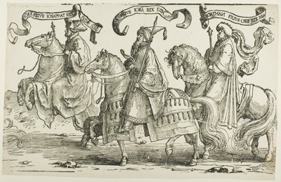 Jeorão, Uzias, Jotão, prato três, de Os Doze Reis de Israel de Lucas van Leyden