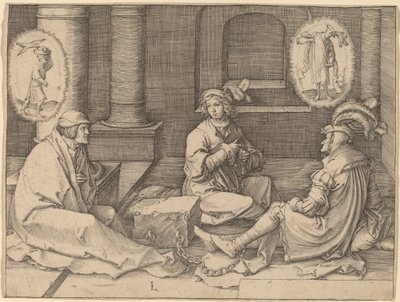 Joseph Interprets the Dreams in Prison de Lucas van Leyden