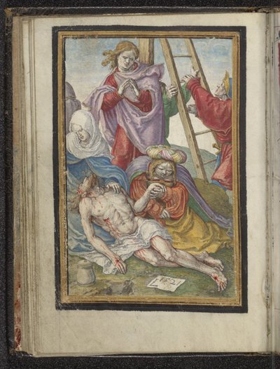 Tomando cruz Paixão de Cristo (título da série) de Lucas van Leyden
