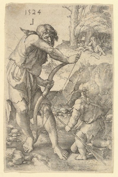 Lamech e Caim, 1524. de Lucas van Leyden