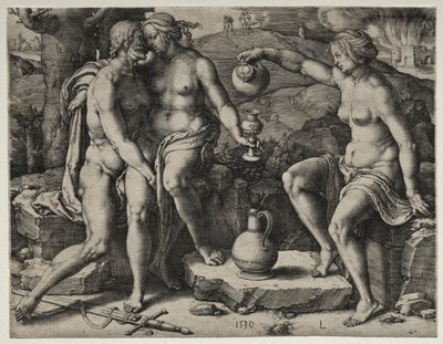 Ló e suas filhas de Lucas van Leyden