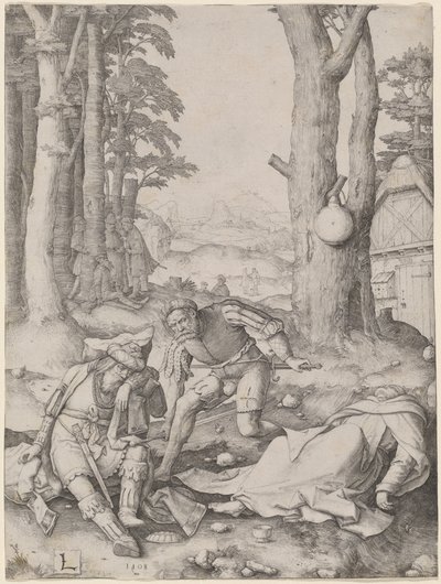 Maomé e o Monge Sérgio de Lucas van Leyden