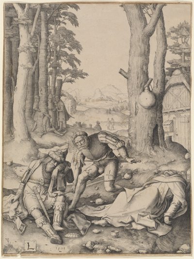 Maomé e o Monge Sérgio de Lucas van Leyden