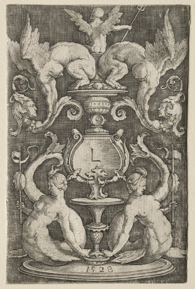 Painel de Ornamento, 1528. de Lucas van Leyden