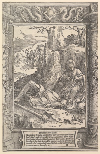 Samson e Delilah, ca. 1517. de Lucas van Leyden