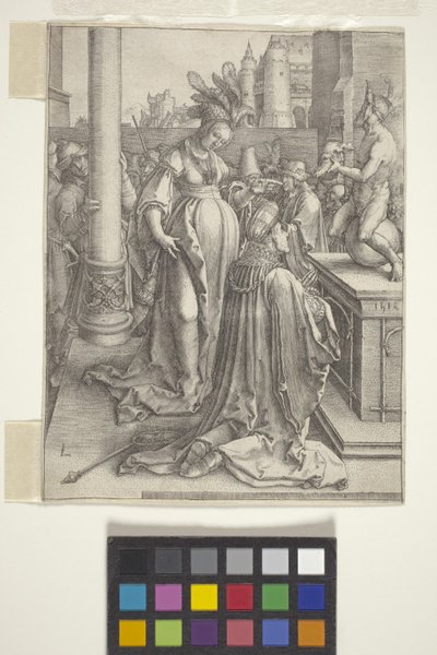 Idolatria de Soloman (gravura) de Lucas van Leyden
