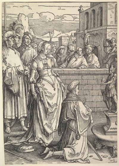 Salomão Adorando um Ídolo, ca. 1514 de Lucas van Leyden