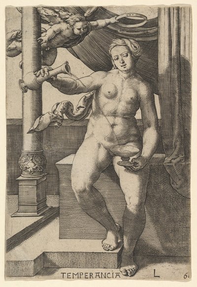 Temperança Temperancia, 1530. de Lucas van Leyden