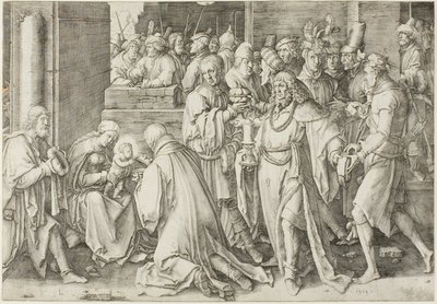 A adoração dos magos de Lucas van Leyden