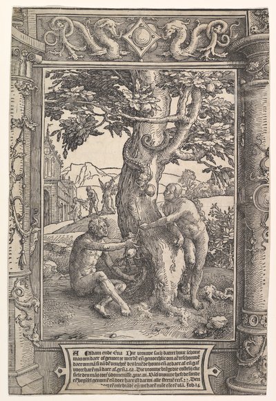 A Queda do Homem, ca. 1517 de Lucas van Leyden