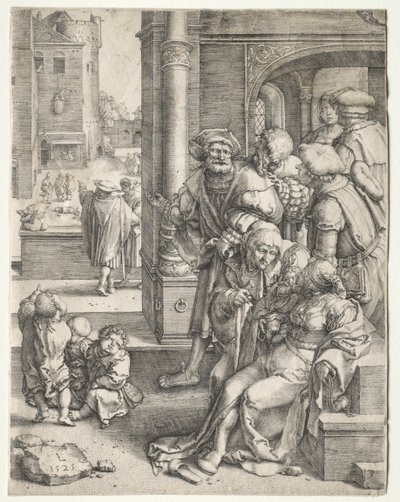 O Poeta Virgílio Suspenso em um Cesto de Lucas van Leyden
