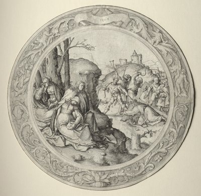 A Paixão Redonda: Cristo carregando a cruz, 1509. de Lucas van Leyden