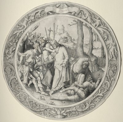 A Paixão Redonda: A Traição de Cristo, 1509. de Lucas van Leyden