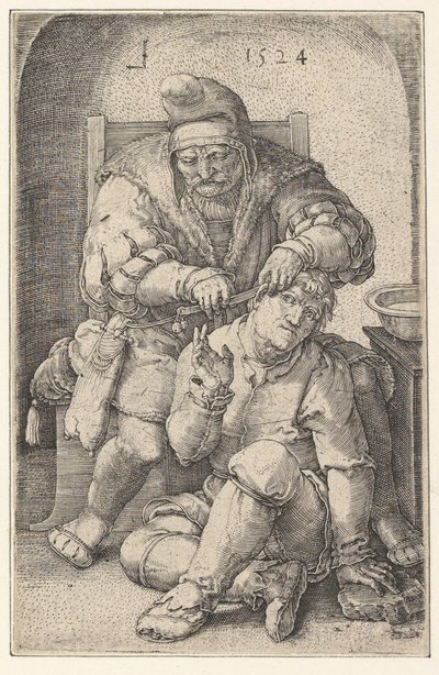 O Cirurgião, 1524. de Lucas van Leyden
