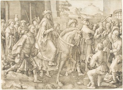 O triunfo de Mardoqueu de Lucas van Leyden