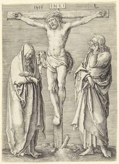 A Virgem e São João aos pés da cruz de Lucas van Leyden