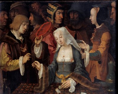 Os atiradores de cartas Pintura de de Lucas van Leyden