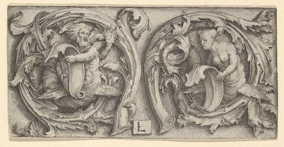 Triton e Siren em Gavinhas, ca. 1510 de Lucas van Leyden