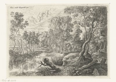 Paisagem com um riacho
Seis paisagens (título da série) de Lucas van Uden
