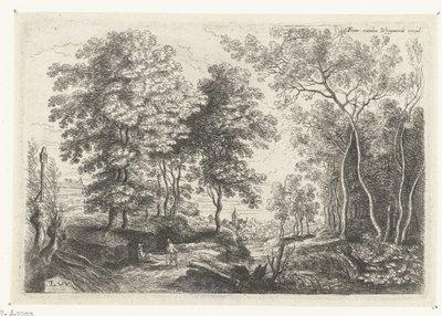 Paisagem com um riacho através de uma floresta
Seis paisagens (título da série) de Lucas van Uden
