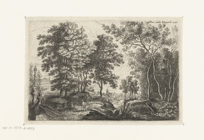 Paisagem com um riacho através de uma floresta
Seis paisagens (título da série) de Lucas van Uden