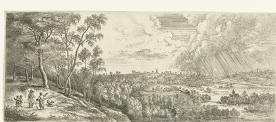 Paisagem com um banho de chuva Paisagens amplas (título da série) de Lucas van Uden